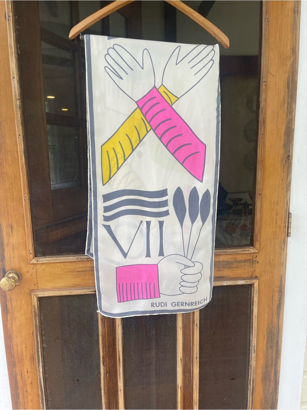 Rudi Gernreich pop art silk scarf 1970’s